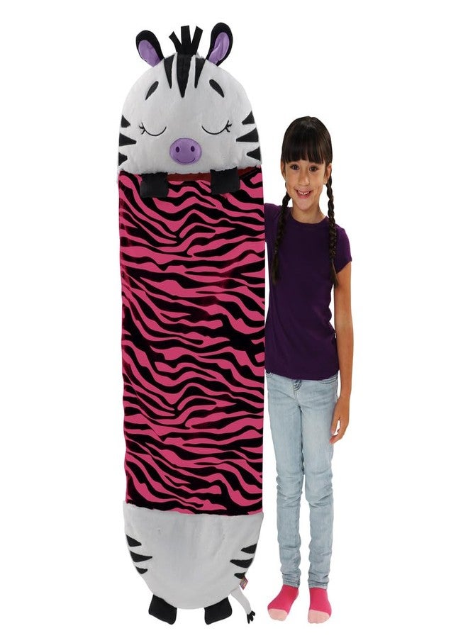 Happy Nappers Pillow & Sleepy Sack Zinnia Zebra- Comfy, Cozy, Compact, Super Soft, Warm, All Season, Sleeping Bag with Pillow- Medium 54” x 20” - Image 4